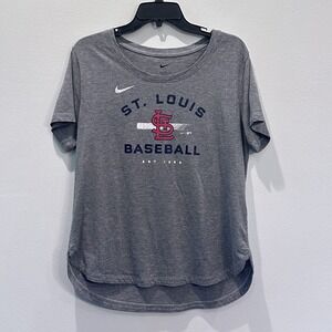Nike‎ St Louis Cardinals Womens MLB T Shirt Size L , Baseball Swoosh